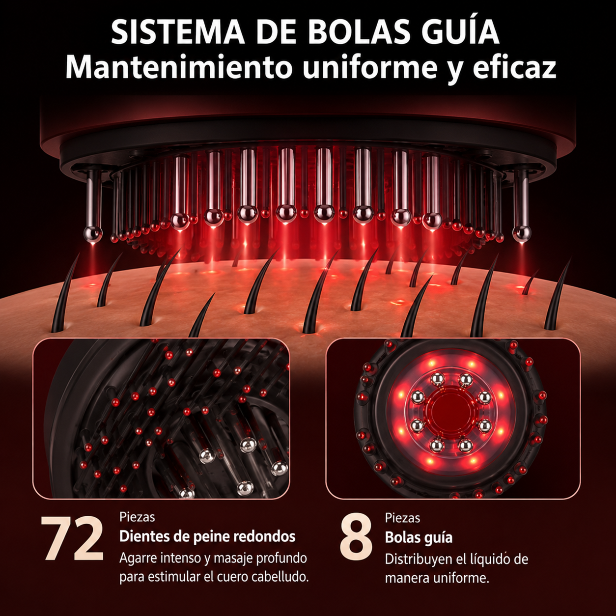 Cepillo eléctrico crecimiento cabello