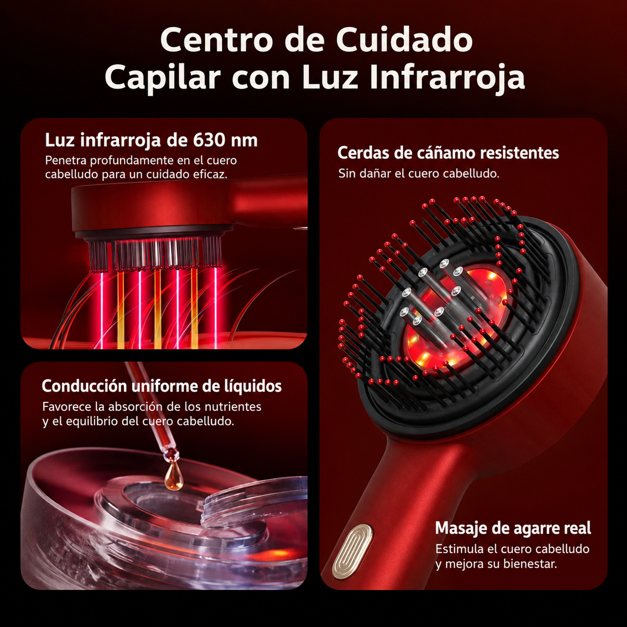 Cepillo eléctrico crecimiento cabello