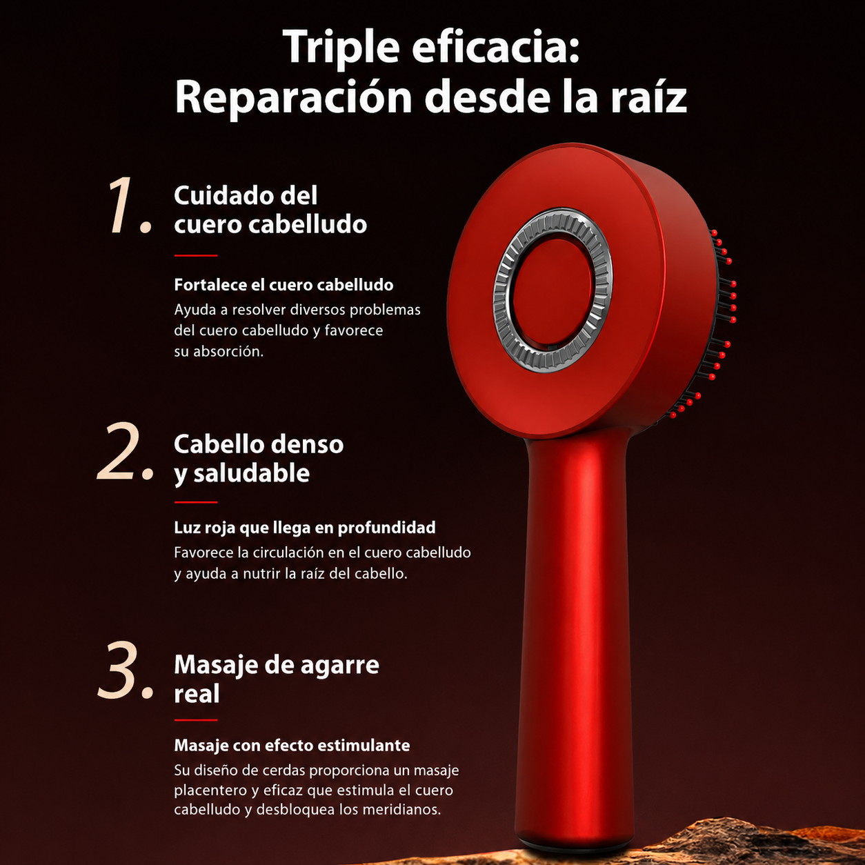 Cepillo eléctrico crecimiento cabello
